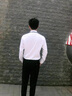 啄木鳥白襯衫男長袖春夏季商務(wù)休閑純色有口袋免燙正裝打底襯衣服男裝 8066有口袋長袖白色（一件裝） XL 曬單實拍圖