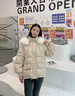 早美 棉服女2022年冬季新款韓版時(shí)尚短款亮面冬裝保暖大毛領(lǐng)棉襖網(wǎng)紅ins小個(gè)子加厚棉衣外套潮 香檳色 M 曬單實(shí)拍圖