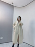 GOBI戈壁冬季氣質(zhì)高級感中長(cháng)款毛呢外套小個(gè)子女士大衣女風(fēng)衣WC03 米白色-02 M 曬單實(shí)拍圖