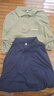 爸爸男短袖t恤中年男士半袖40-50歲純棉上衣服有口袋中老年人夏裝 翻領(lǐng)藏青+翻領(lǐng)卡其（兩件裝） 3XL 170-190斤 曬單實(shí)拍圖