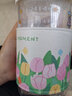 薩浪嘿水杯女高顏值玻璃杯耐高溫茶水分離泡花茶杯可愛吸管杯帶茶隔杯子 白色-400ML+防燙杯套+隨機(jī)貼紙 曬單實(shí)拍圖