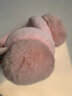 鑫豪睿毛球保暖耳罩女士冬騎行保暖耳罩可愛(ài)時(shí)尚小兔子耳朵護耳毛絨耳罩 桃粉色毛球耳朵款耳罩 曬單實(shí)拍圖