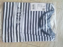 橫行道2024夏季新款條紋短袖T恤女裝海軍風(fēng)半袖體恤寬松上衣圓領(lǐng)打底衫 黑白 3XL 曬單實拍圖