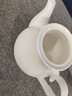 亦昇 飯店餐廳酒店陶瓷茶壺大容量純白色泡茶茶具水壺大小號過(guò)濾壺 大號同壺 950ml 曬單實(shí)拍圖