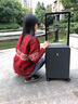狼域時(shí)尚商務(wù)寬拉桿箱男PC密碼輕便登機(jī)箱萬向靜音旅行密碼行李箱女 輕奢灰 20英寸 曬單實(shí)拍圖