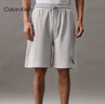 Calvin Klein Jeans夏季男士休閑通勤印花ck抽繩腰純棉針織運(yùn)動(dòng)短褲J325563 P2D-星灰 L 曬單實(shí)拍圖