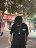蒂卡登短袖t恤男夏季學(xué)生潮牌港風(fēng)ins百搭寬松半截袖純棉打底衫上衣服 小CHINAT恤（黑色） XL（建議130斤-145斤）  曬單實(shí)拍圖