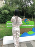 BVX新款T恤女夏新款韓版百搭時(shí)尚洋氣夏季女裝氣質(zhì)短袖休閑運(yùn)動(dòng)套裝 杏色 L 曬單實(shí)拍圖