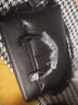 格比森 商务公文包男士单肩包软皮斜挎包大容量手提包可装14吋电脑包 牛皮纹黑色+钱包 实拍图