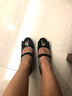 reemoor紅色粗跟新娘婚鞋女大碼女鞋中跟漆皮單鞋百搭高跟鞋睿慕 黑色瘦腳建議拍小一碼4.5cm根 34 曬單實(shí)拍圖