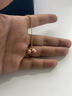 中國黃金（CHINA GOLD）鈴蘭花黃金項鏈女足金琺瑯彩吊墜七夕情人節(jié)禮物送女朋友老婆生日 足金漸變鈴蘭花掛墜(紫色)+K金鏈【紀念品】 曬單實拍圖