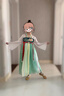 GOKU兒童漢服男女童古裝中國風(fēng)唐裝學(xué)校表演出服三字經(jīng)國學(xué)服秋季新品 女童漢服 玉卿 130cm 曬單實(shí)拍圖