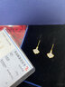 晶姿白貝黃金耳環(huán)貝殼足金耳墜愛你一貝子耳飾精致首飾送女友生日禮物 足金999耳環(huán)-白貝 曬單實(shí)拍圖