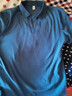 簡(jiǎn)束翻領(lǐng)短袖t恤男士純色棉質(zhì)修身緊身polo領(lǐng)打底衫男彈力上衣夏季T 藍色 L （118-135斤左右修身型） 曬單實(shí)拍圖