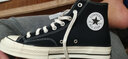 匡威（Converse）1970S經(jīng)典款三星標(biāo)情侶帆布鞋高幫男鞋女鞋學(xué)生休閑板鞋 162050C 1970s 黑色162050C 44 曬單實拍圖