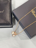 蕭邦（Chopard）明星同款三葉草蝴蝶18K玫瑰金鉆石寶石項鏈吊墜七夕禮物官方正品 白色珍珠母貝370mm-420mm 曬單實(shí)拍圖