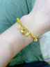 恩碩黃金手鏈金坨坨碎金子女999足金蹦迪珠手520禮物情人節禮物送女友 金坨坨碎金子手鏈/金重約8.36克 曬單實(shí)拍圖