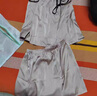 莫代爾冰絲睡衣女夏季薄款吊帶短褲套裝仿真絲綢夏天大碼涼感家居服套裝 63242茶灰 M (建議穿著體重80-100斤 曬單實拍圖