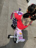 洛欧辰可折叠儿童自行车脚踏车适合23456789岁小女男孩单车宝宝辅助童车 米色折叠+黑胎+礼包+无后座  14寸适合身高95-130cm 3-7岁 实拍图