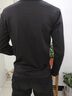 爵少男士長(zhǎng)袖t恤純色土夏天長(zhǎng)薄款秋衣上衣服外穿秋天夏季男學(xué)生春秋 藍(lán)色+黑色 兩件裝 XL 118-135斤 曬單實(shí)拍圖