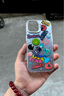 秒揚 高級感創(chuàng  )意插畫(huà)卡通適用蘋(píng)果17手機殼iphone16promax磨砂新款超薄15pro軟邊硅膠 【彩色笑臉藍火】透白 iPhone 14pro 曬單實(shí)拍圖