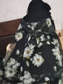 OVMATTU輕奢潮牌女裝 真絲印花連衣裙女2022夏季新款桑蠶絲修身拼接假兩件裙子系 黑色 XXL 曬單實(shí)拍圖