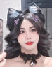 AIOSC蕾絲蝴蝶結大鈴鐺項圈女頸帶choker鎖骨鏈項鏈脖子頸環(huán)貓咪配飾 大鈴鐺項圈【黑色款】 曬單實(shí)拍圖