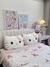 卡馳慕寧HelloKitty貓抱枕靠枕墊床頭上沙發(fā)大靠背女生睡覺(jué)專(zhuān)用可愛(ài)腰靠 Kt貓【加厚親膚毛絨】80cm 【高品質(zhì)  速發(fā)】 曬單實(shí)拍圖