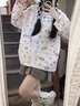 愛麥依時尚開衫外套【甜美印花】夏季新款可愛防曬服外套女ins超火學(xué) 杏色【款】 S (60-85斤) 曬單實拍圖