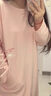 莫代爾帶胸墊純棉睡裙女士秋季中長款連衣裙休閑寬松全棉睡衣秋天家居服 MG6356 M 體重80-100斤左右 曬單實拍圖