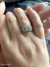 喜鉆七夕禮物鉑金鉆石男戒輕奢群鑲鉆石戒指送爸爸求婚結婚鉆戒婚戒生 主鉆50分+46分 IJ色SI 曬單實拍圖