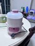 ALBER MOBILYA電燉鍋家用電燉盅隔水燉燕窩燉盅煲湯燉湯鍋迷你輔食鍋 健康養生【粉色】+蒸屜-蒸蛋器 1L 曬單實(shí)拍圖