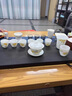 唐帕（TANGPA）冰種羊脂玉瓷功夫茶具套裝家用2024年新款白瓷蓋碗禮盒裝 11頭 三生有杏蓋碗套裝 曬單實拍圖