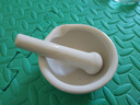 華鷗 陶瓷研缽 乳缽 研磨藥碗  實(shí)驗(yàn)室搗藥罐帶棒 直徑100mm 曬單實(shí)拍圖
