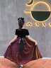 衣諾坊女童禮服長(zhǎng)裙兒童花童女孩公主裙演出服 火焰紅長(zhǎng)裙140cm 曬單實(shí)拍圖