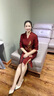岡蹈喜媽媽高端婚禮服醋酸面料旗袍媽媽禮服改良版緞喜婆婆 紅色 4XL 曬單實(shí)拍圖