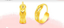 菜百首飾 黃金耳飾 足金時(shí)尚經(jīng)典刻面花紋耳環(huán) 計價(jià) HJ 黃金耳飾 約3.83g 曬單實(shí)拍圖