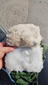 恒源祥新款保暖棉手套羊毛皮毛一體羽絨內(nèi)膽手套三指悶子手套78式加厚冬 KG五指羊皮手套 白羊毛 曬單實拍圖