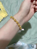歐顏（OYshipin）黃金手鏈女款999足金轉(zhuǎn)運珠古法花絲繡球手串生日禮物送女友老婆 花絲繡球手串金重約10.7g 曬單實拍圖
