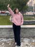 茹蘭丹連帽衛衣女2025秋冬新款韓版寬松百搭小個(gè)子短款外套開(kāi)衫上衣ins 粉紅色 L 【105-130斤】 曬單實(shí)拍圖