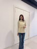 Mom Jane哺乳上衣秋衣孕婦裝打底衫長(cháng)袖外出喂奶高領(lǐng)春秋款免穿內衣月子服 豆蔻綠-100棉-220g略厚-附贈罩杯 XL 曬單實(shí)拍圖