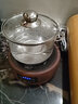 玉蘭香玻璃消毒鍋平底帶蓋茶洗可加熱煮茶杯器茶具器皿茶道配件 大號(hào)鍋1500ml+紅橡爐1300w 曬單實(shí)拍圖