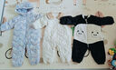 戴維貝拉（DAVE＆BELLA）新生兒連帽爬服女寶寶羽絨連體衣小童外出服男寶睡衣秋冬新款哈衣 小兔印花【現(xiàn)貨】 90cm （建議身高80-90cm） 曬單實拍圖