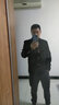 AEMAPE男士韓版立領(lǐng)西服男春秋季中山裝休閑單西上衣加絨小西裝唐裝外套 黑色 2XL 曬單實(shí)拍圖