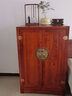 新中式香樟木矮衣柜門(mén)實(shí)木小型窄衣收納儲物邊角床頭掛衣柜子家具 花梨色【新中式】 整裝（80*55*120） 曬單實(shí)拍圖