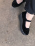 福来红老北京布鞋女鞋厚底黑色坡跟防水台单鞋平底酒店工作劳保鞋舞蹈鞋 黑色（G1001厚底） 36 实拍图