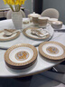 法漫玫 (Famanmei)歐式餐具輕奢碗碟套裝高端骨瓷碗宴會(huì)招待喬遷禮品  28頭馬賽克 曬單實(shí)拍圖