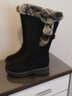 卡帝樂(lè )鱷魚(yú)（CARTELO）冬季雪地靴2026新款真皮兔毛高筒靴保暖厚底中筒女靴防滑加絨棉靴 黑色 棉靴 38 曬單實(shí)拍圖