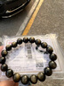 石玥珠寶精品天然金沙黑曜石手串本命年轉(zhuǎn)運(yùn)珠佛珠手鏈男女士款 水晶瑪瑙 10mm金眼黑曜石 曬單實(shí)拍圖