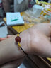 岐昌堂18K金紅瑪瑙項鏈相思豆吊墜編織鎖骨鏈?zhǔn)罪椝屠掀潘团焉斩Y物 18K金紅瑪瑙相思豆項鏈（10mm） 曬單實拍圖